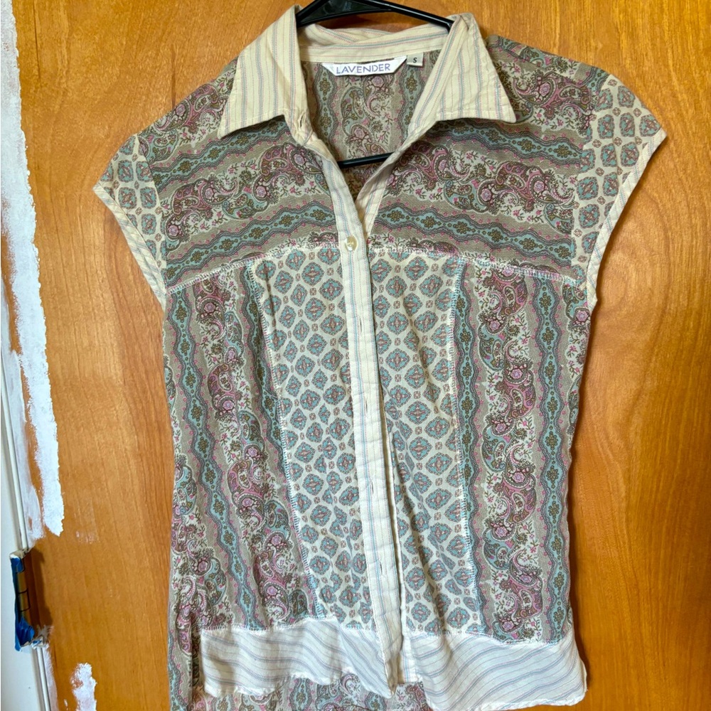 Vintage hippy vest shirt